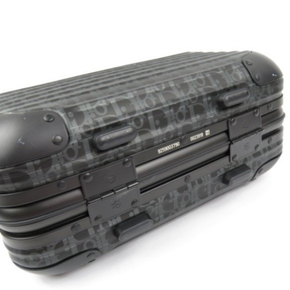 Christian Dior Rimowa Collaboration Limited Travel Bag Handbag Aluminum Black - Picture 5 of 16